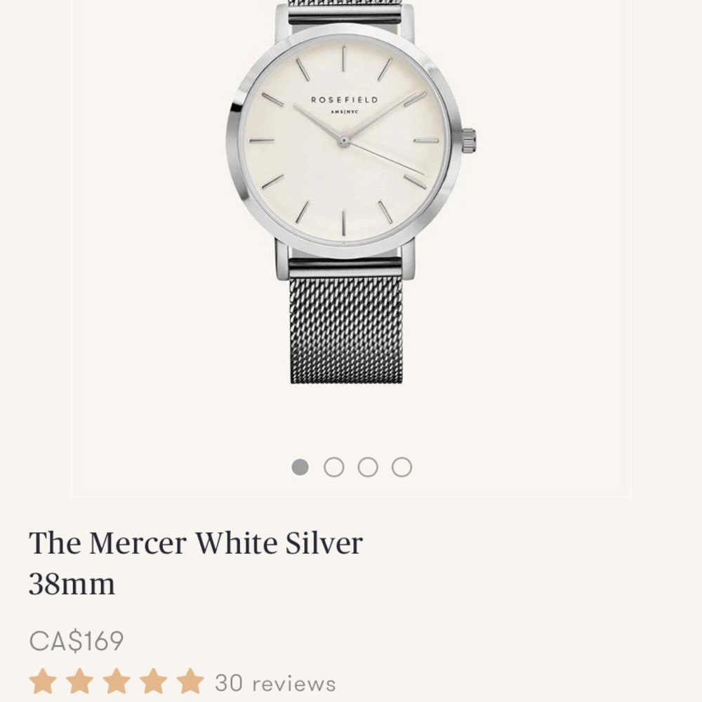 Rosefield Silver Mesh Watch Set GORGEOUS - Picture 4 of 8